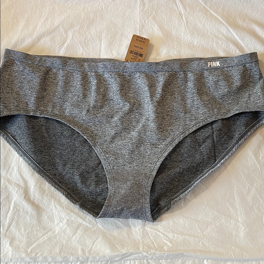 NWT PINK Heather Gray Seamless Hipster Panty